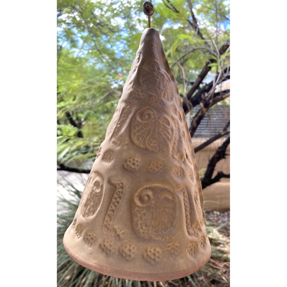 Vintage Pacific Stoneware Bell Terra Cotta Boho Farmhouse